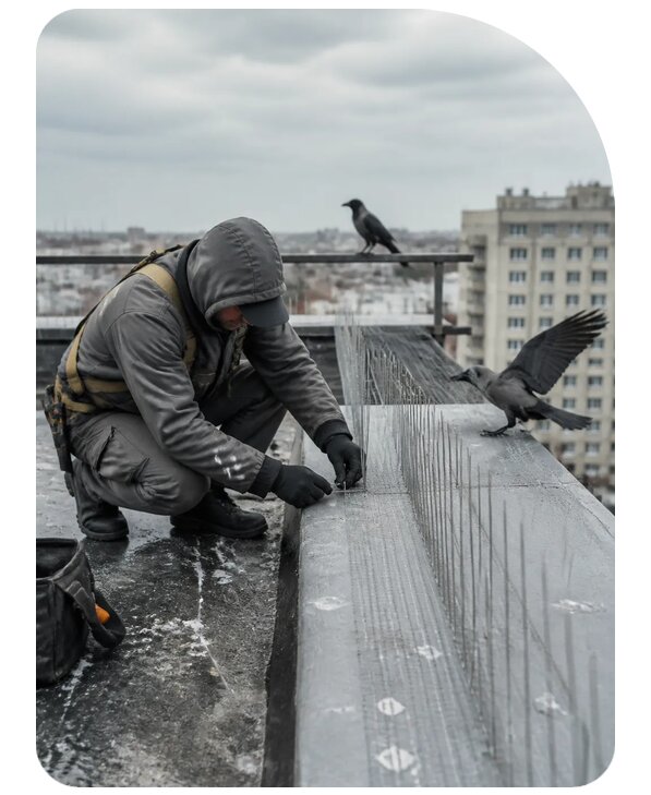 Защита от ворон под ключ в Карпинске по цене от 5134 р. | Сенат-Кпн